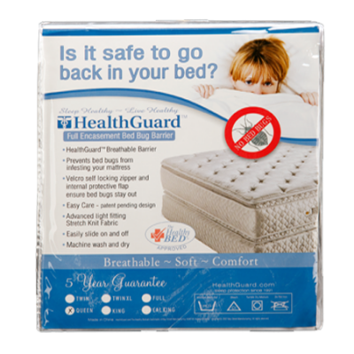 Mattress Protector Standard HealthGuard Full Encasement Bed Bug Barrier