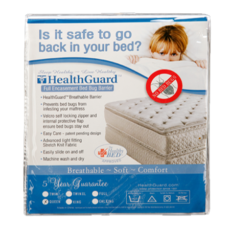 Mattress Protector Standard HealthGuard Full Encasement Bed Bug Barrier