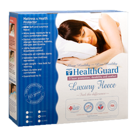 Mattress Protector Standard HealthGuard Luxury Fleece